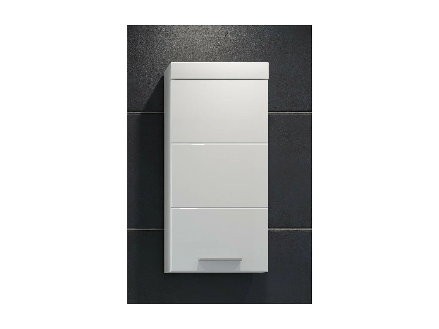 Badkamer Wandkast Devon, Wit, 35x16x75 cm, Seven Design