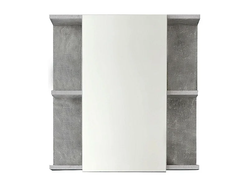 Badkamer Wandkast met Spiegel Nano, Wit, 60x62x20 cm, EPIKASA