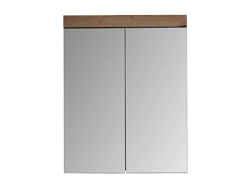 Armoire Murale de Salle de Bain avec Miroir Amanda, Marron, 60x77x17 cm, EPIKASA