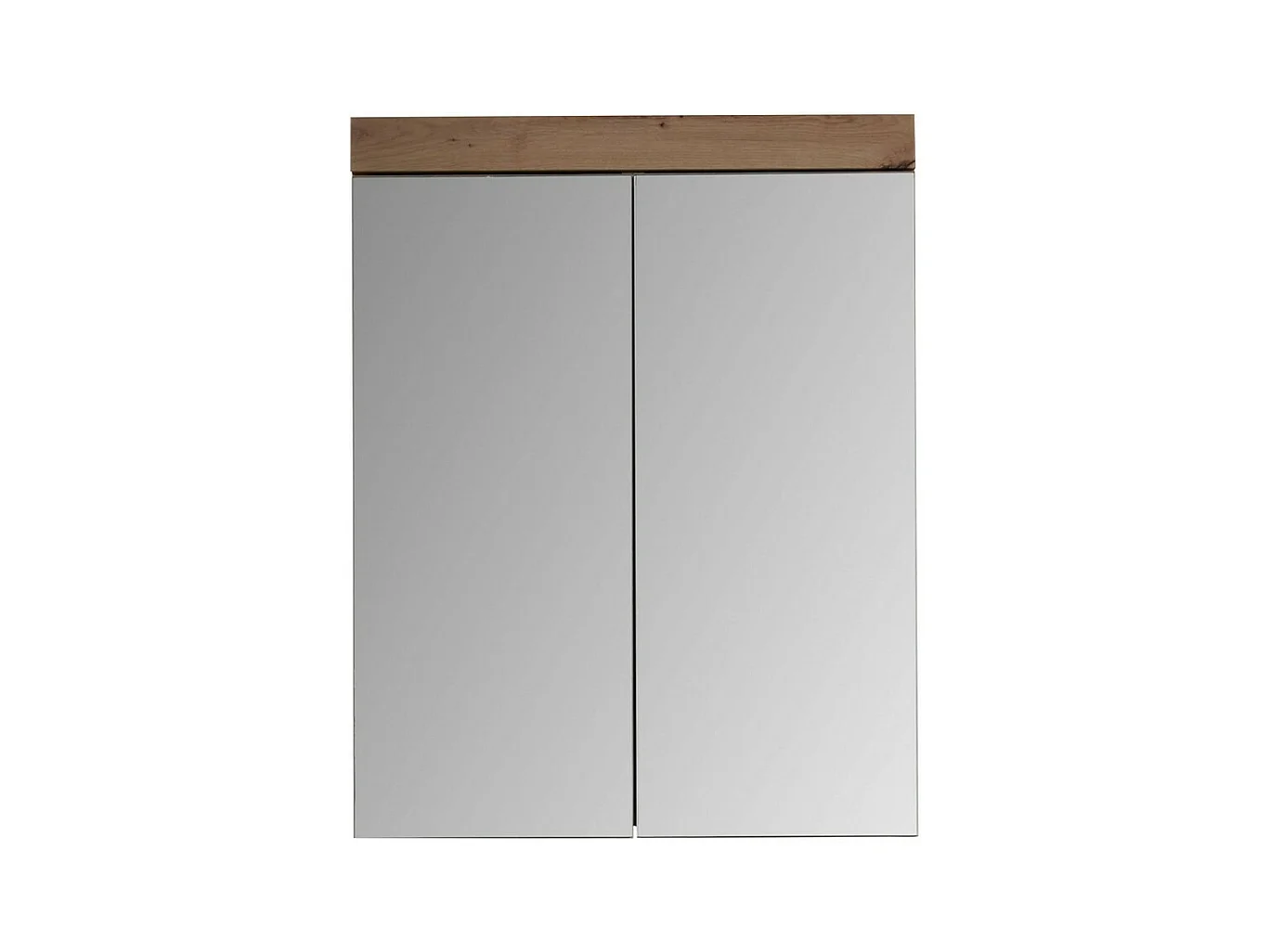 Armoire Murale de Salle de Bain avec Miroir Amanda, Marron, 60x77x17 cm, EPIKASA