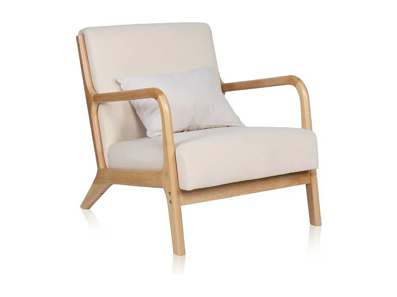 Butaca Elka Beige - Madera natural