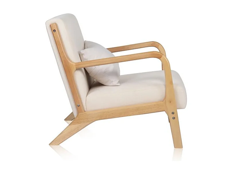 Butaca Elka Beige - Madera natural