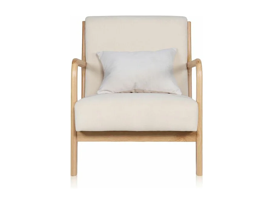 Butaca Elka Beige - Madera natural