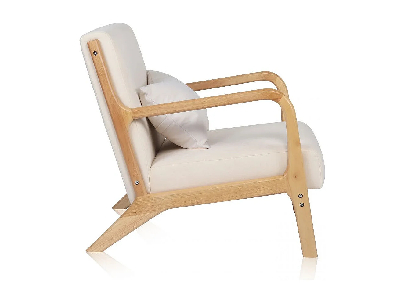 Butaca Elka Beige - Madera natural