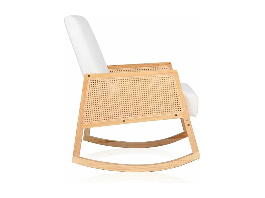 Butaca Mecedora Ember Crema - Ratán