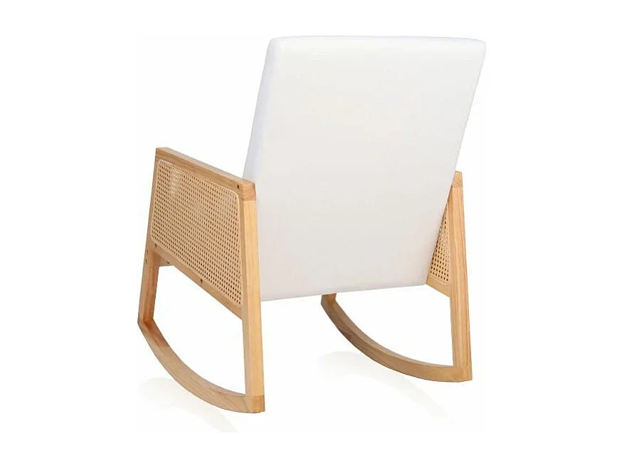 Butaca Mecedora Ember Crema - Ratán