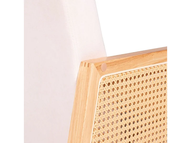 Butaca Mecedora Ember Crema - Ratán