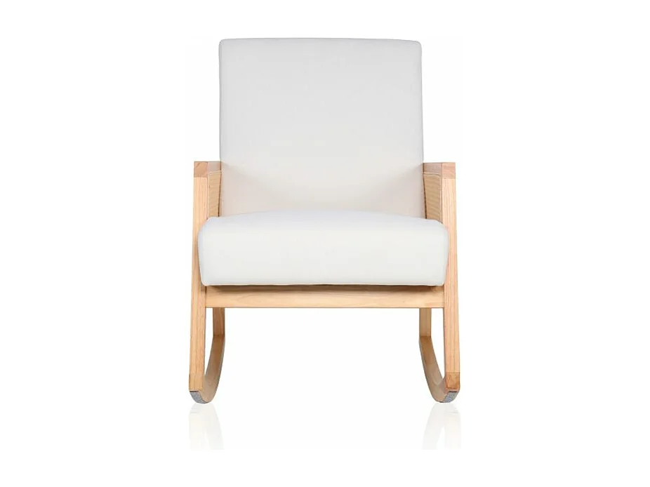 Butaca Mecedora Ember Crema - Ratán