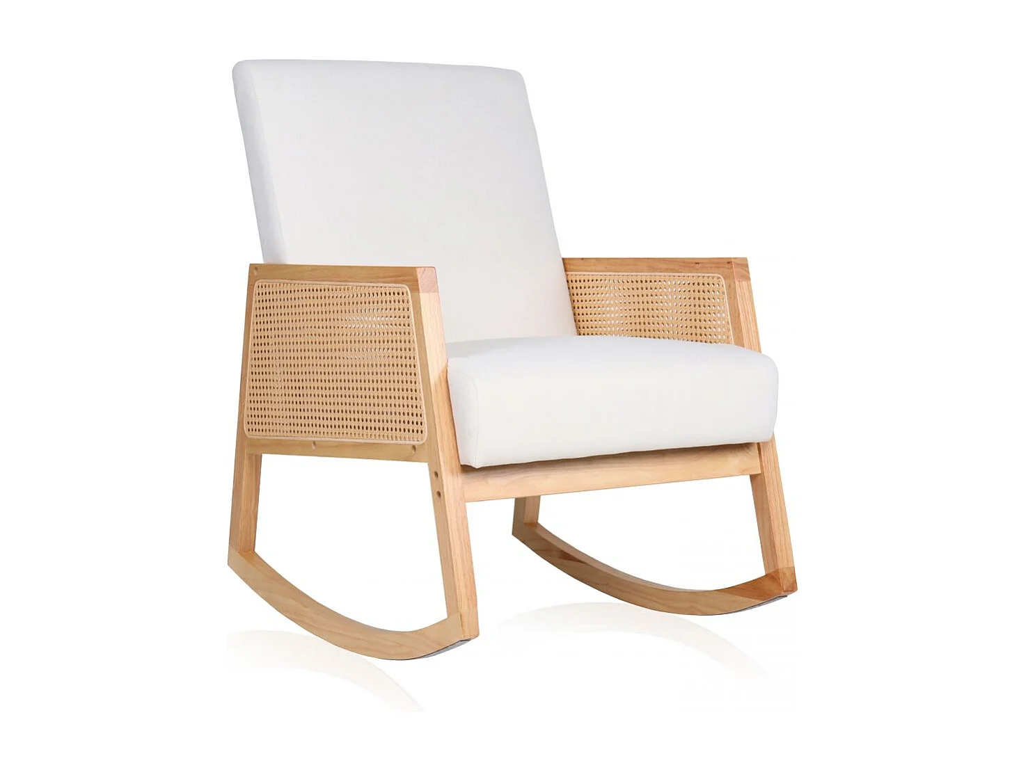 Butaca Mecedora Ember Crema - Ratán