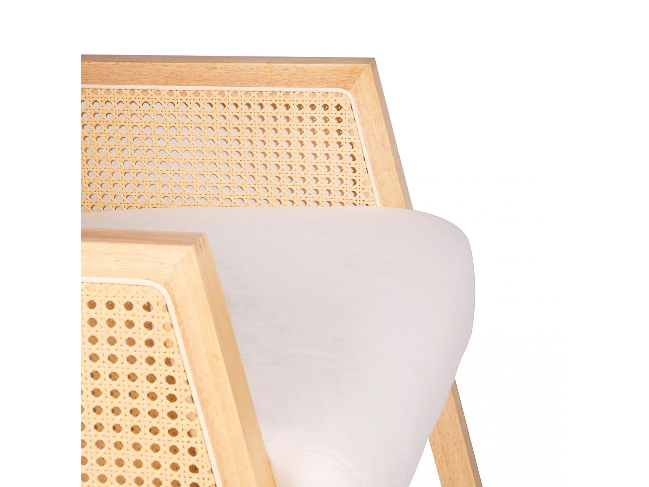 Butaca Mecedora Ember Crema - Ratán