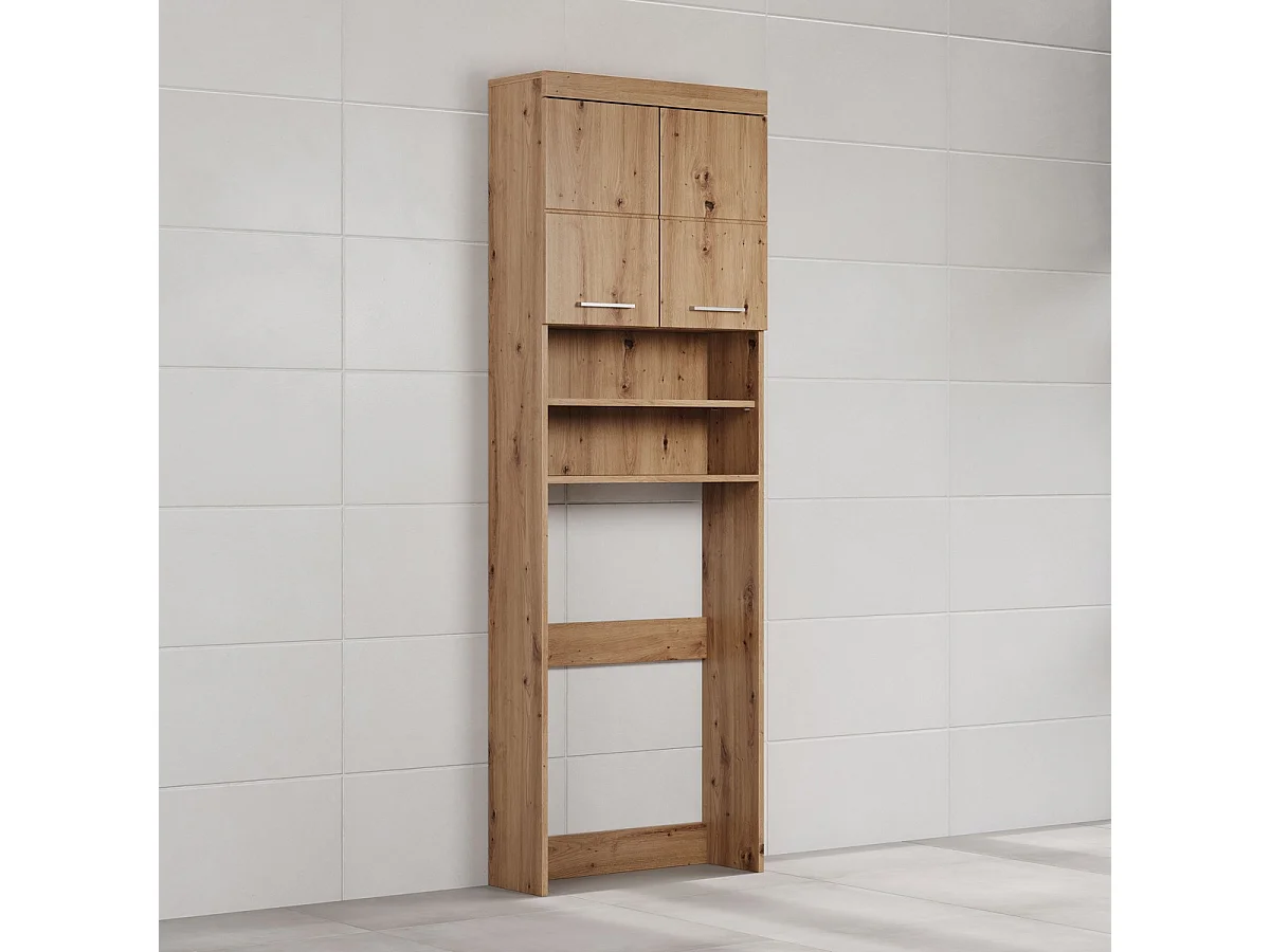 Mobile per Lavatrice Amanda, Marrone, 63x187x24 cm, EPIKASA