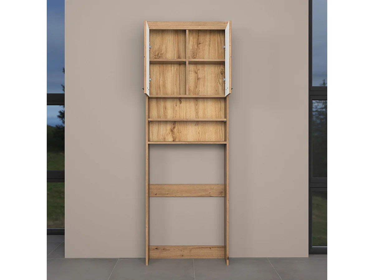 Mobile per Lavatrice Amanda, Marrone, 63x187x24 cm, EPIKASA