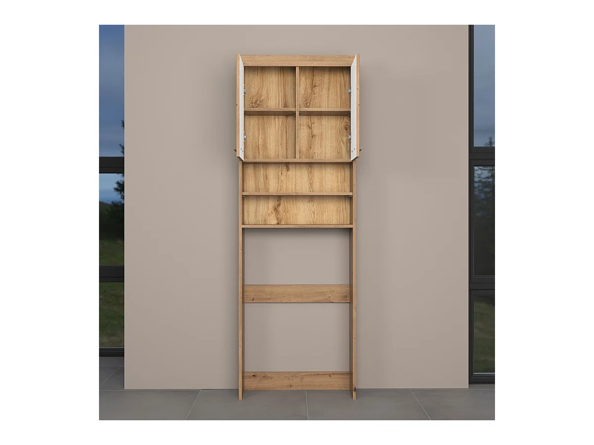 Wasmachine Kast Amanda, Bruin, 63x187x24 cm, EPIKASA