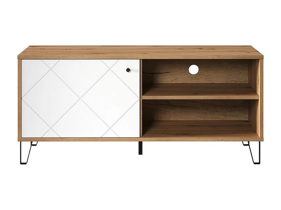 Meuble TV Touch, Blanc, 123x56x40 cm, Seven Design