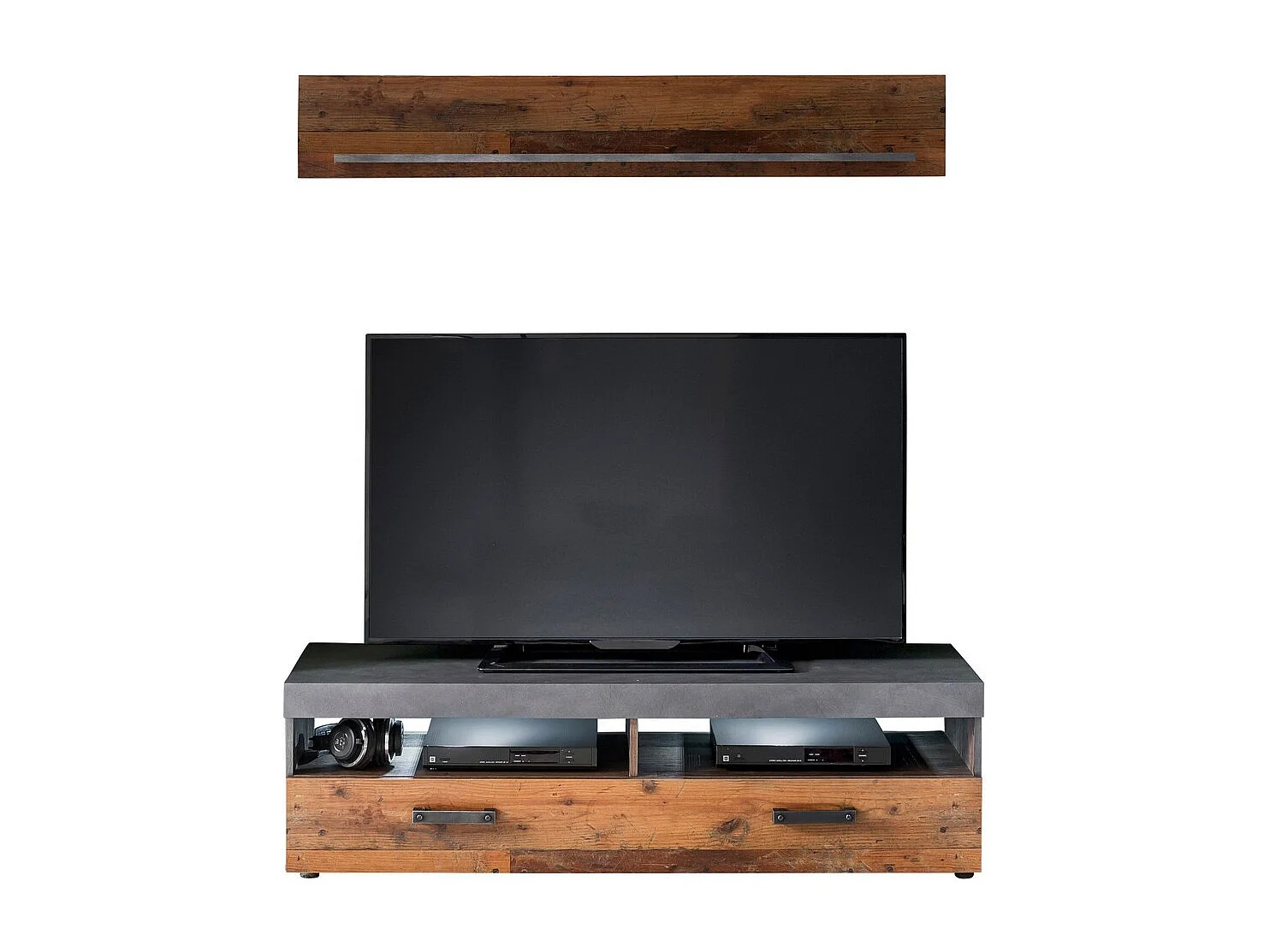 Meuble TV Indy, Marron, 139x41x40 cm, Seven Design