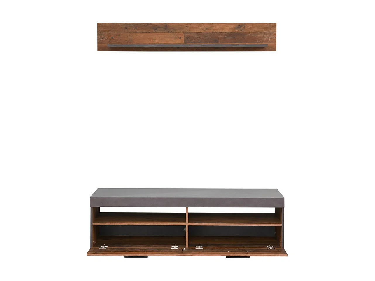 Meuble TV Indy, Marron, 139x41x40 cm, Seven Design