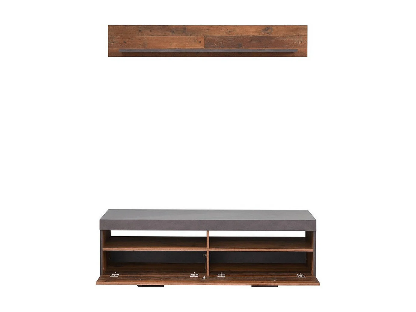 Meuble TV Indy, Marron, 139x41x40 cm, Seven Design