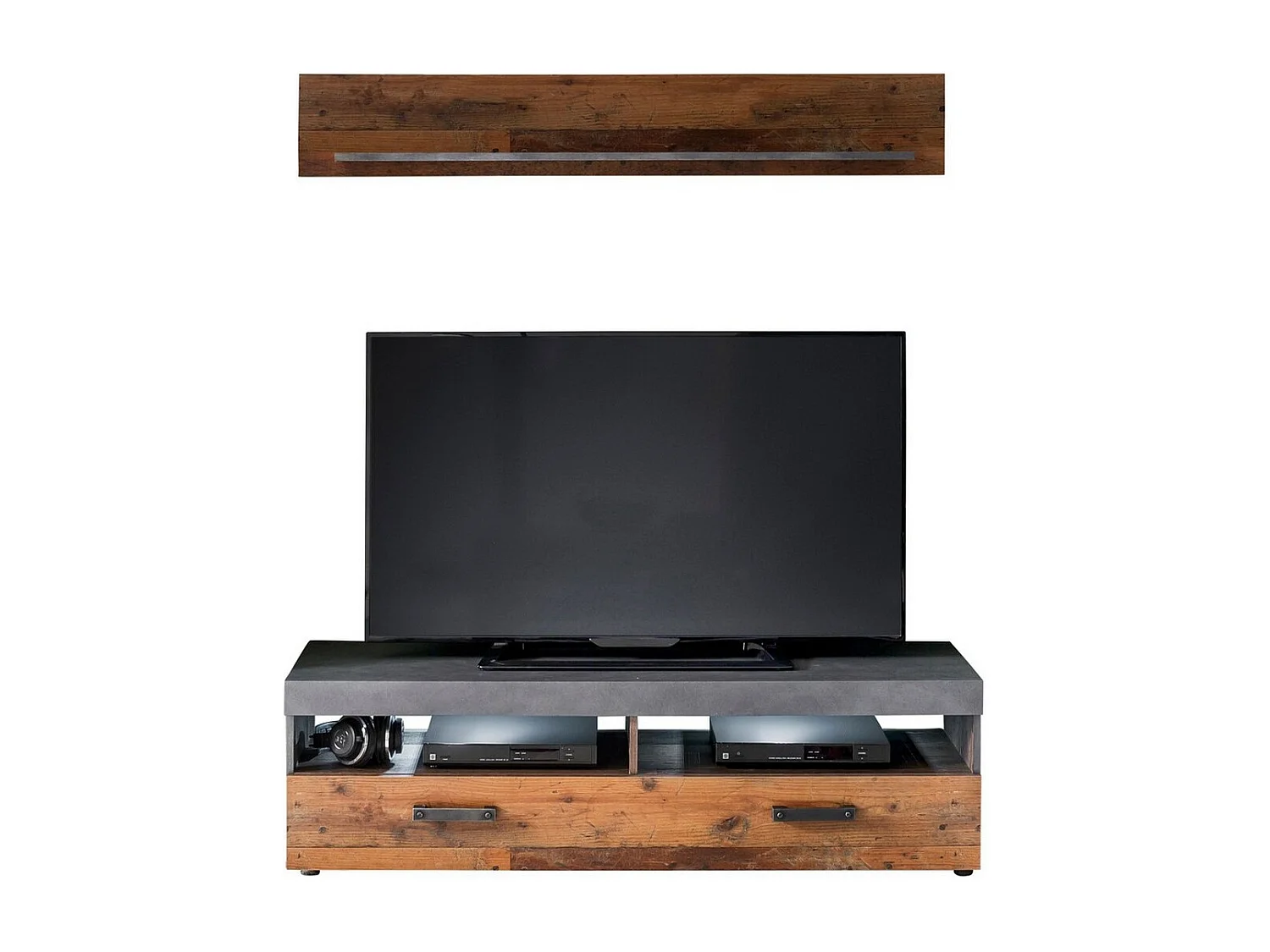 Meuble TV Indy, Marron, 139x41x40 cm, Seven Design