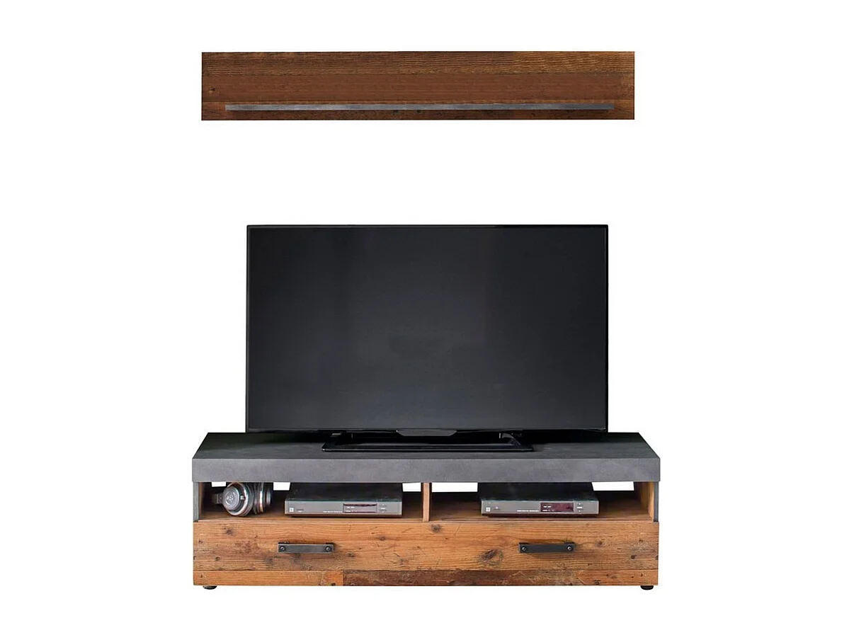 Meuble TV Indy, Marron, 139x41x40 cm, Seven Design