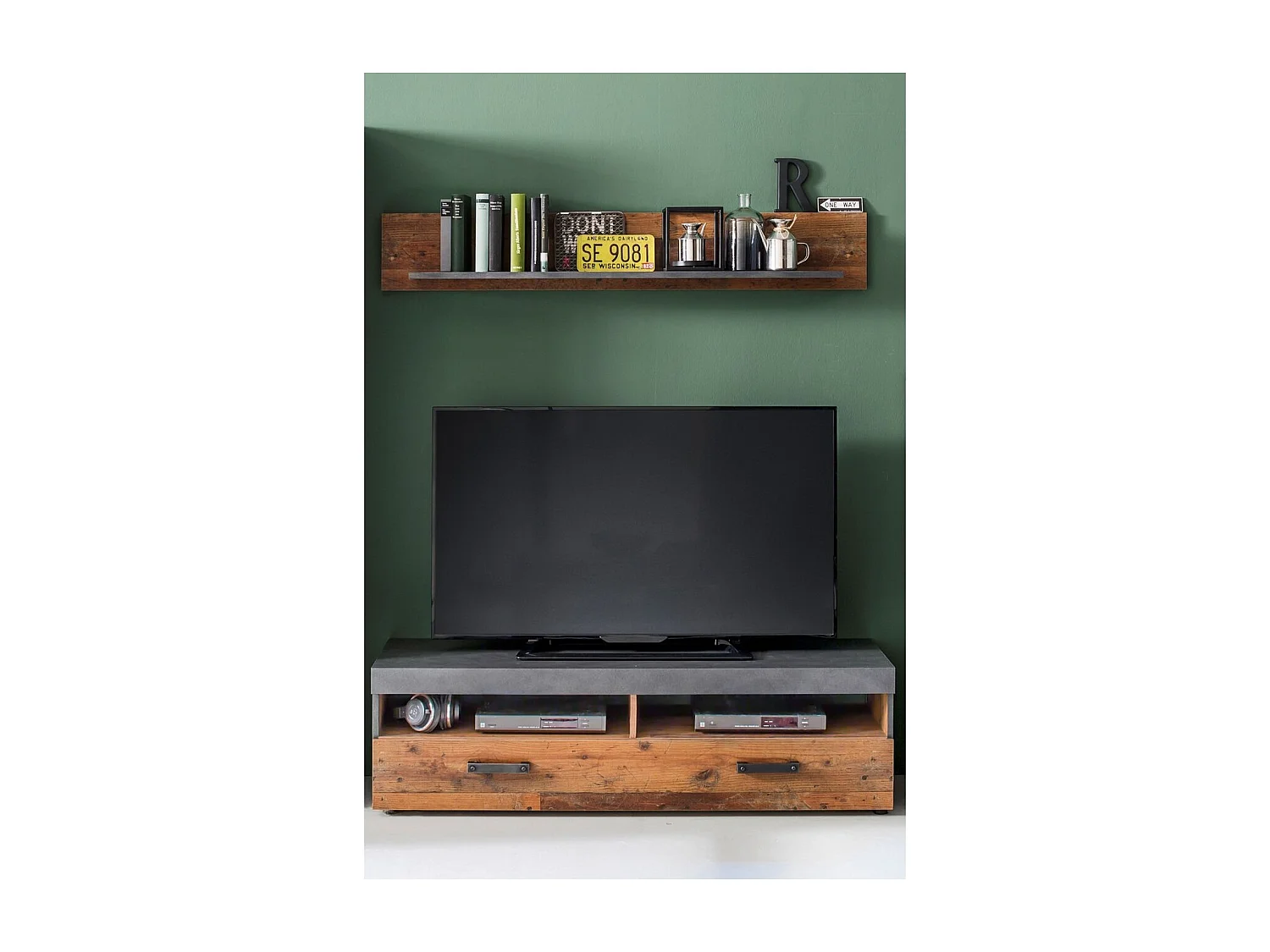 Meuble TV Indy, Marron, 139x41x40 cm, Seven Design