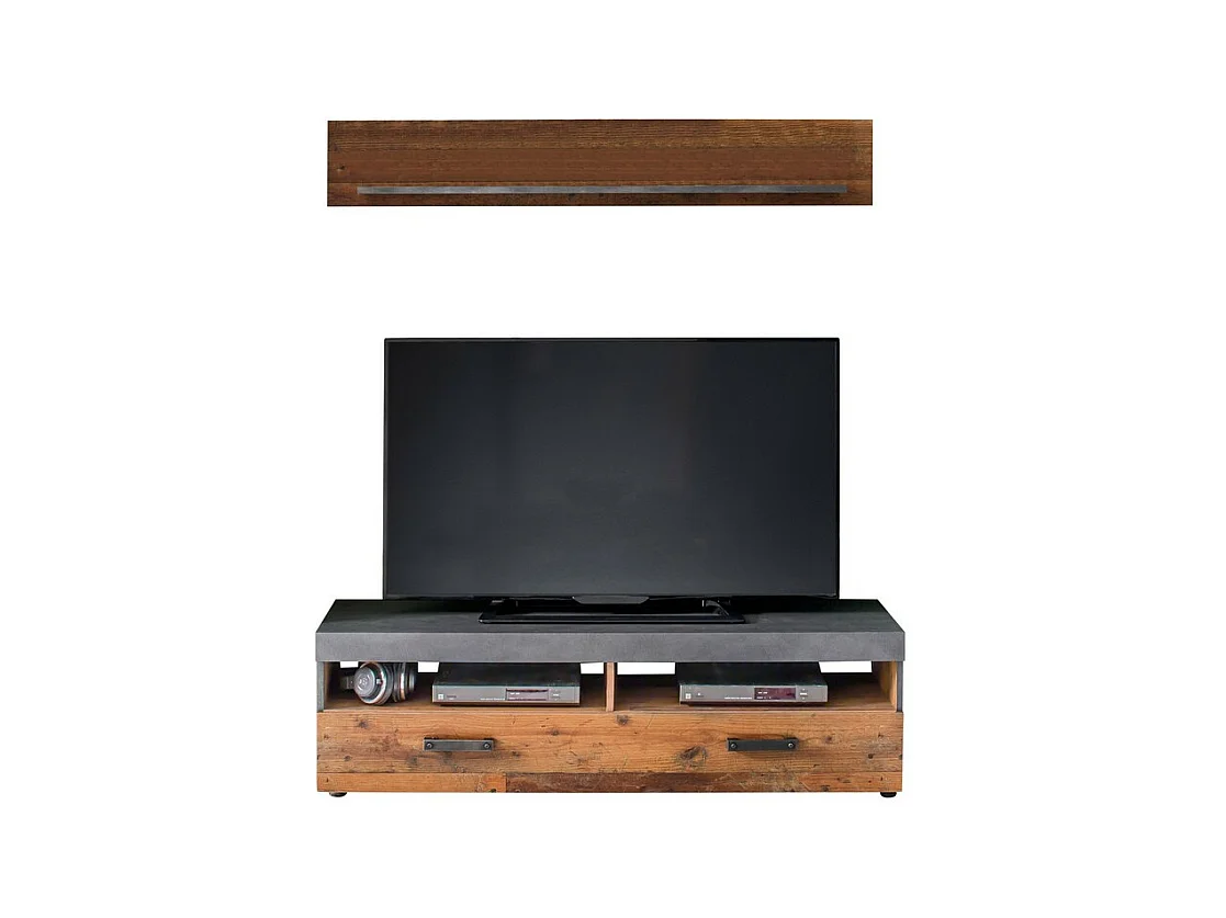 Meuble TV Indy, Marron, 139x41x40 cm, EPIKASA