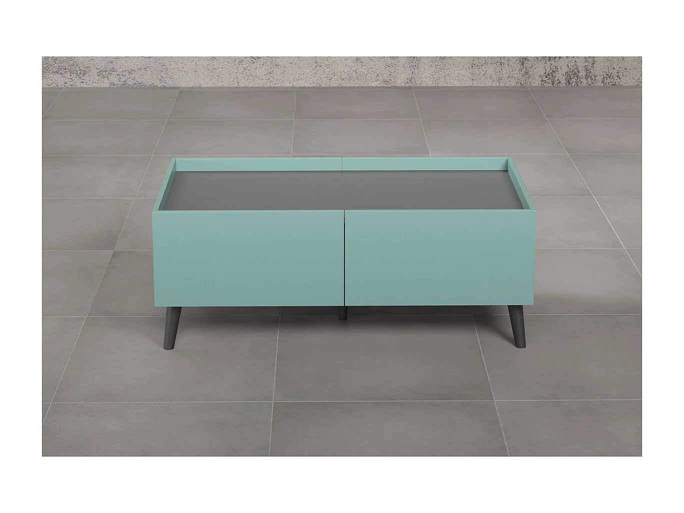 Table d'Appoint Melton, Bleu, 110x44x60 cm, Seven Design