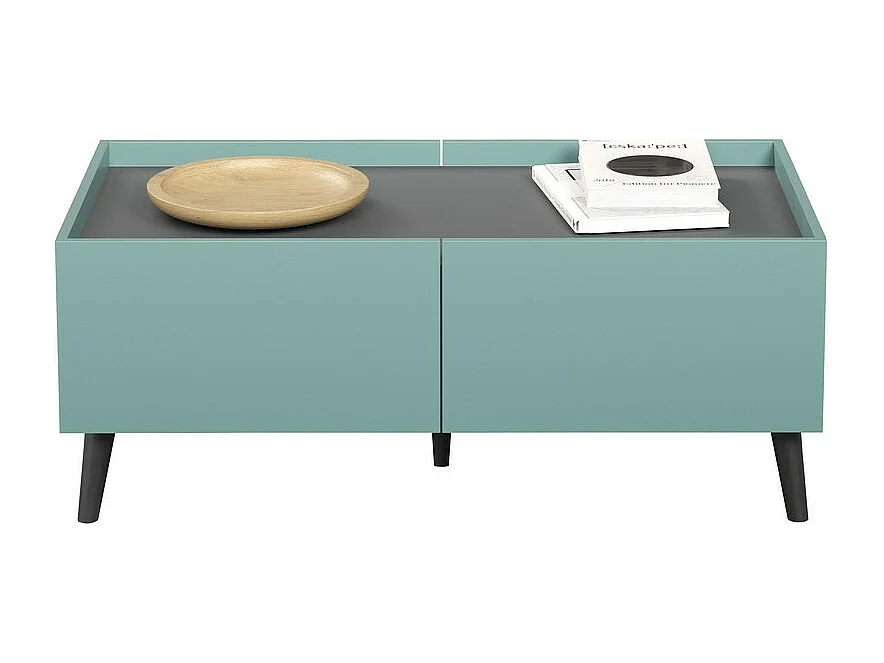 Table d'Appoint Melton, Bleu, 110x44x60 cm, Seven Design