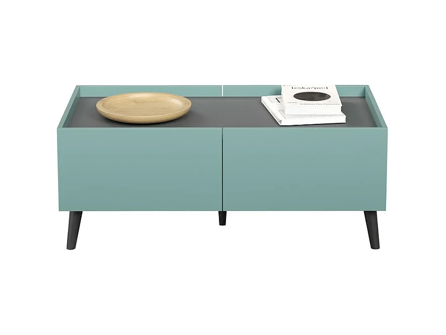 Table d'Appoint Melton, Bleu, 110x44x60 cm, Epikasa