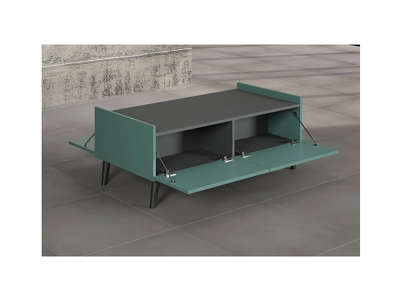 Table d'Appoint Melton, Bleu, 110x44x60 cm, Epikasa