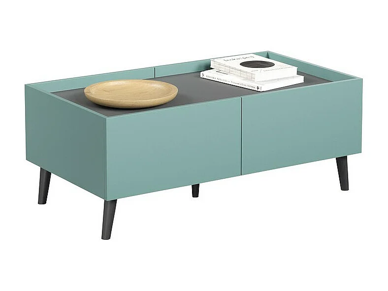 Table d'Appoint Melton, Bleu, 110x44x60 cm, Seven Design