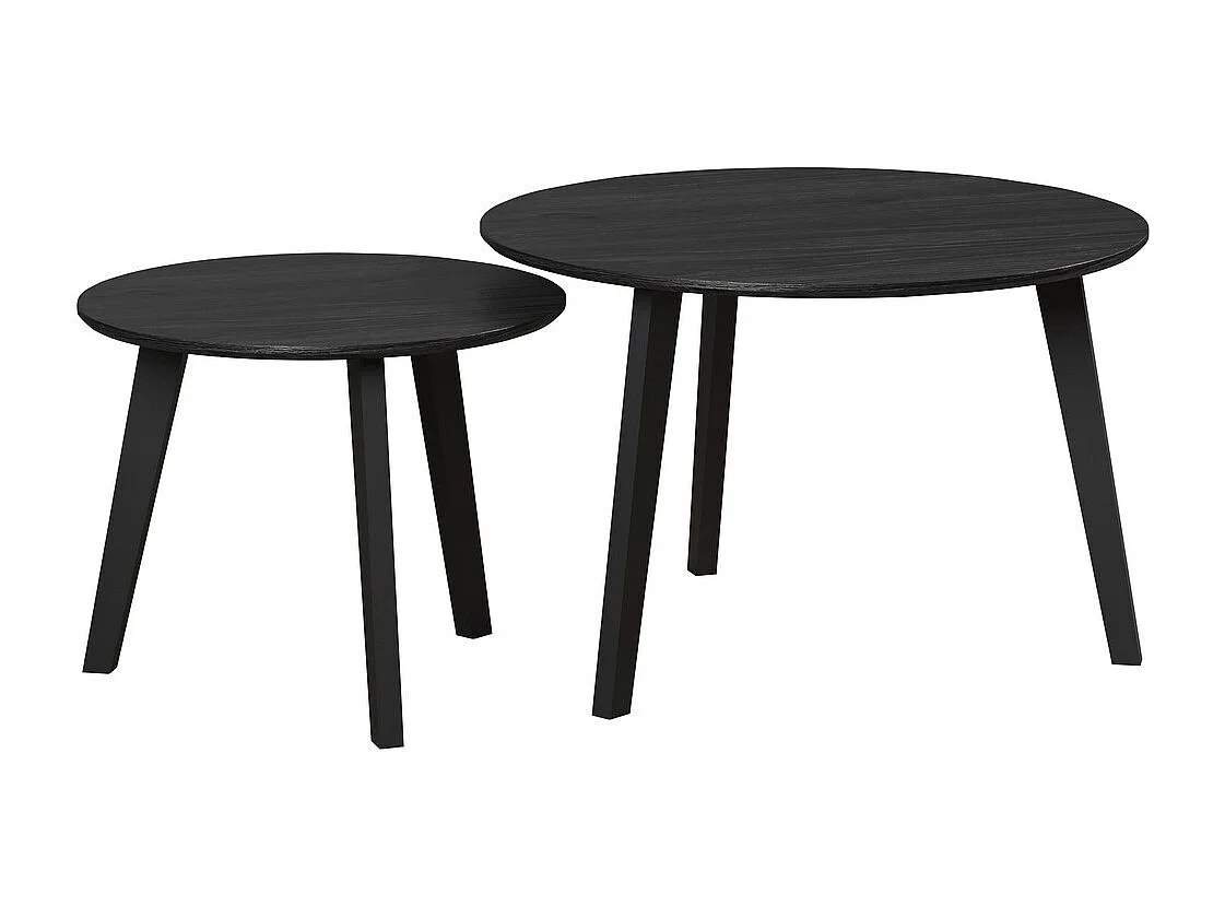 Koffietafel Ronin, Zwart, 70 x70 x45 cm, Seven Design