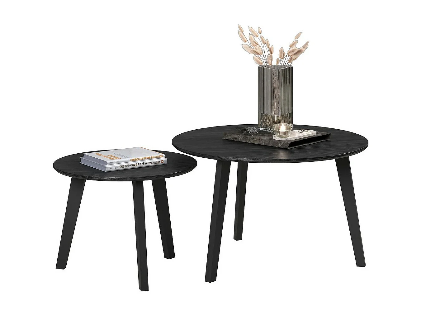Koffietafel Ronin, Zwart, 70 x70 x45 cm, Seven Design