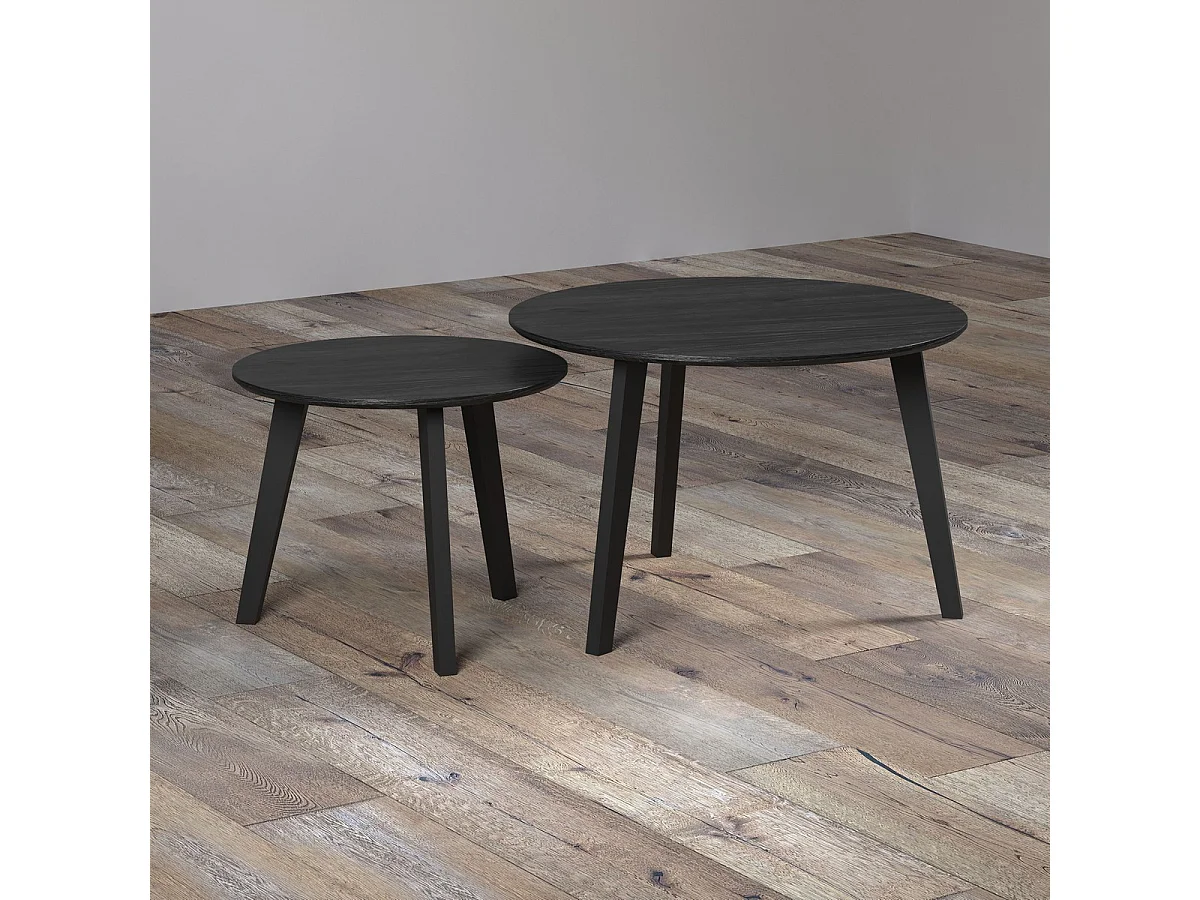 Koffietafel Ronin, Zwart, 70 x70 x45 cm, Seven Design