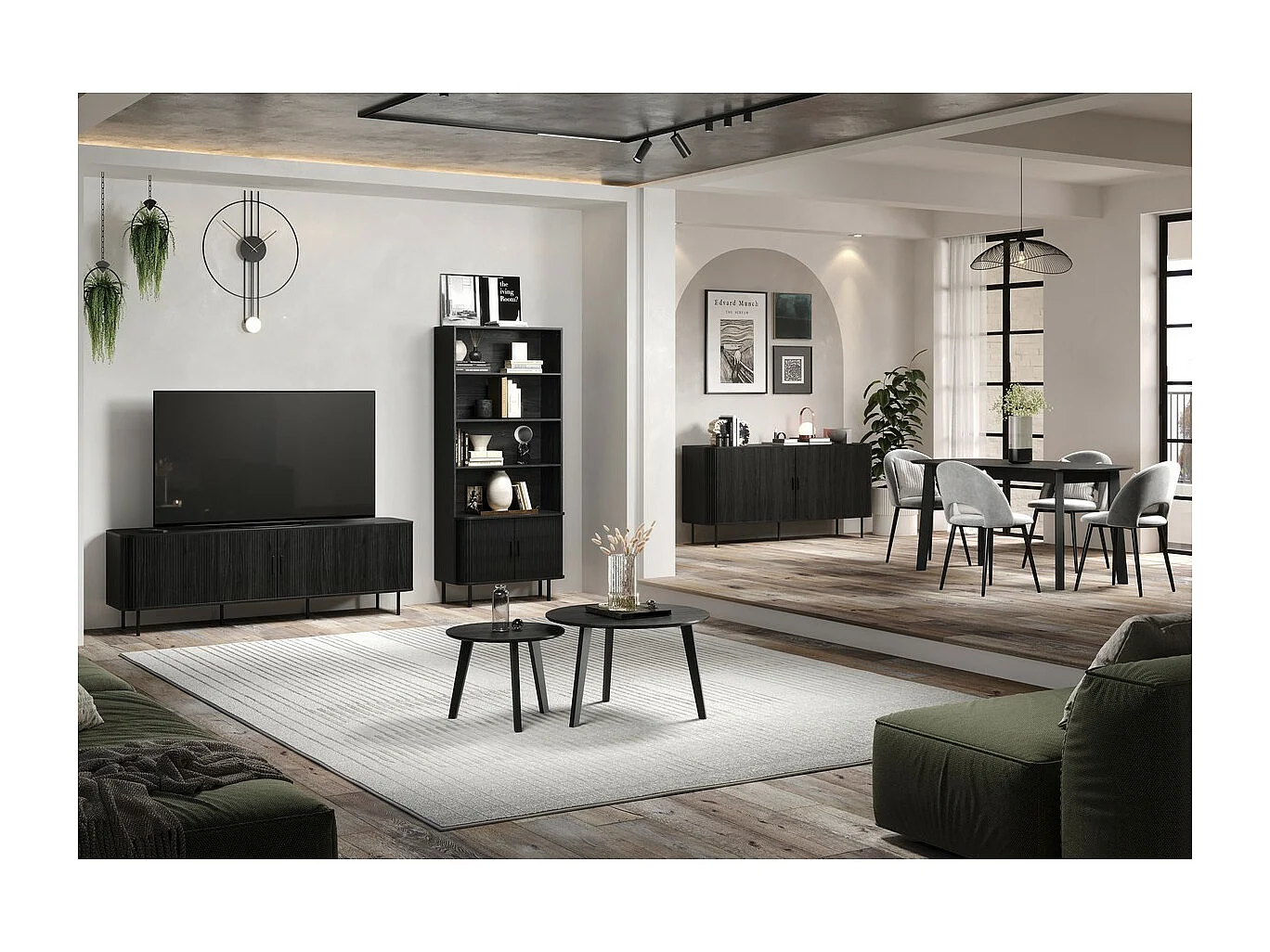 Koffietafel Ronin, Zwart, 70 x70 x45 cm, Seven Design