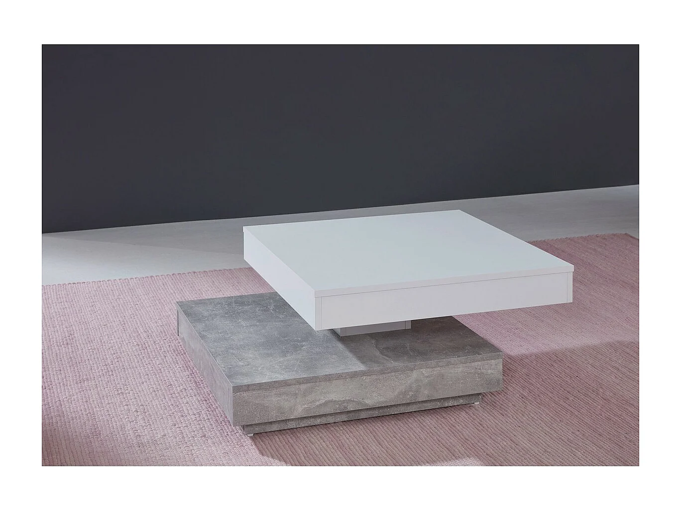 Table d'Appoint Universe, Gris, 70x70x35 cm, Seven Design