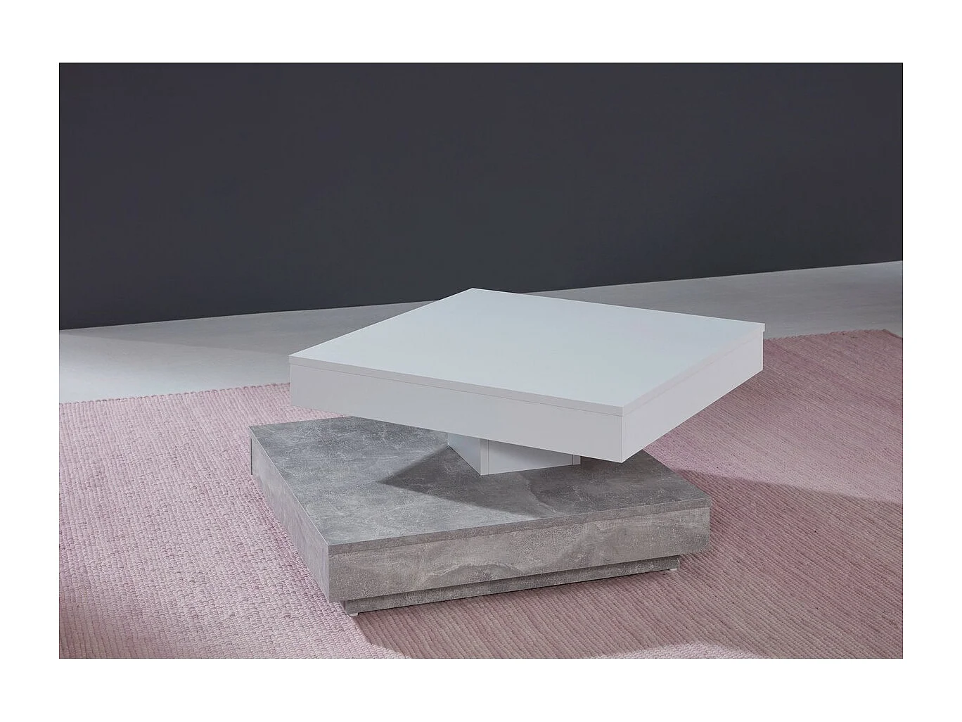 Table d'Appoint Universe, Gris, 70x70x35 cm, Seven Design