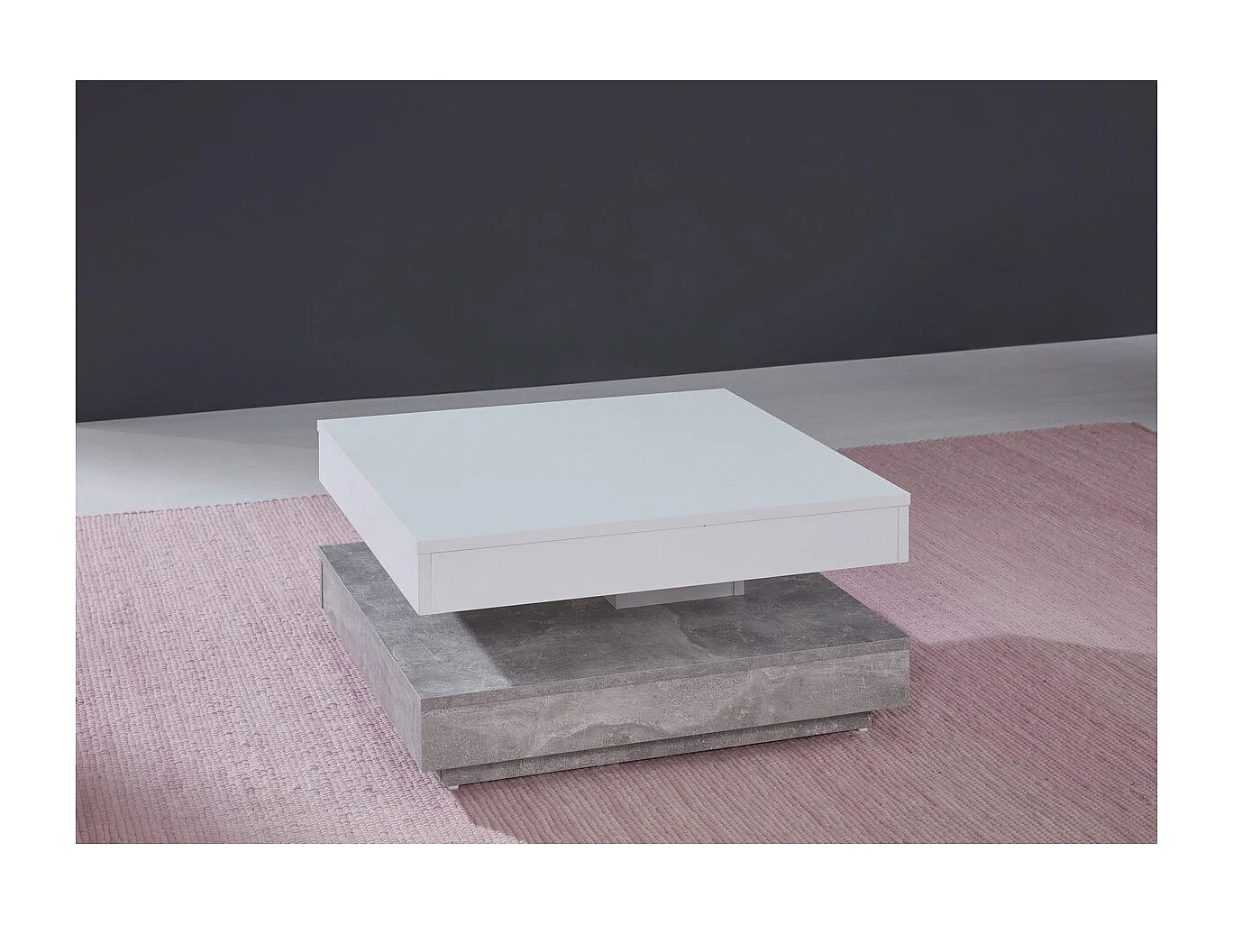 Table d'Appoint Universe, Gris, 70x70x35 cm, Seven Design