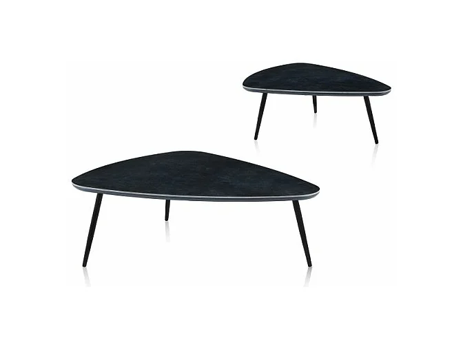 Set 2 mesas de centro nido Onix Negro