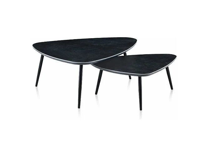 Set 2 mesas de centro nido Onix Negro