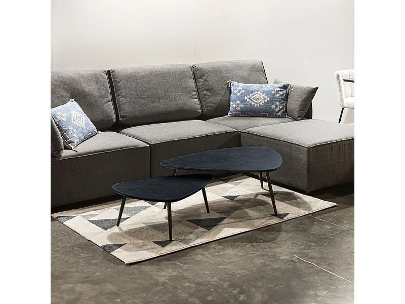 Set 2 mesas de centro nido Onix Negro