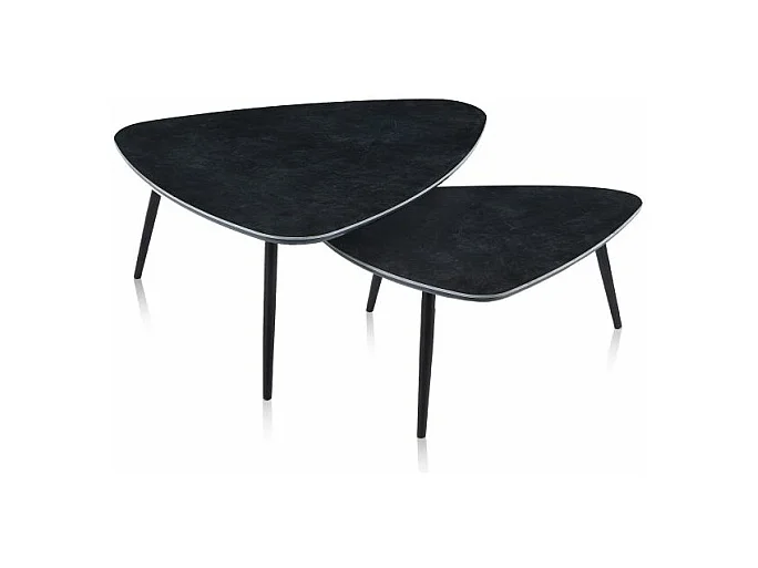 Set 2 mesas de centro nido Onix Negro