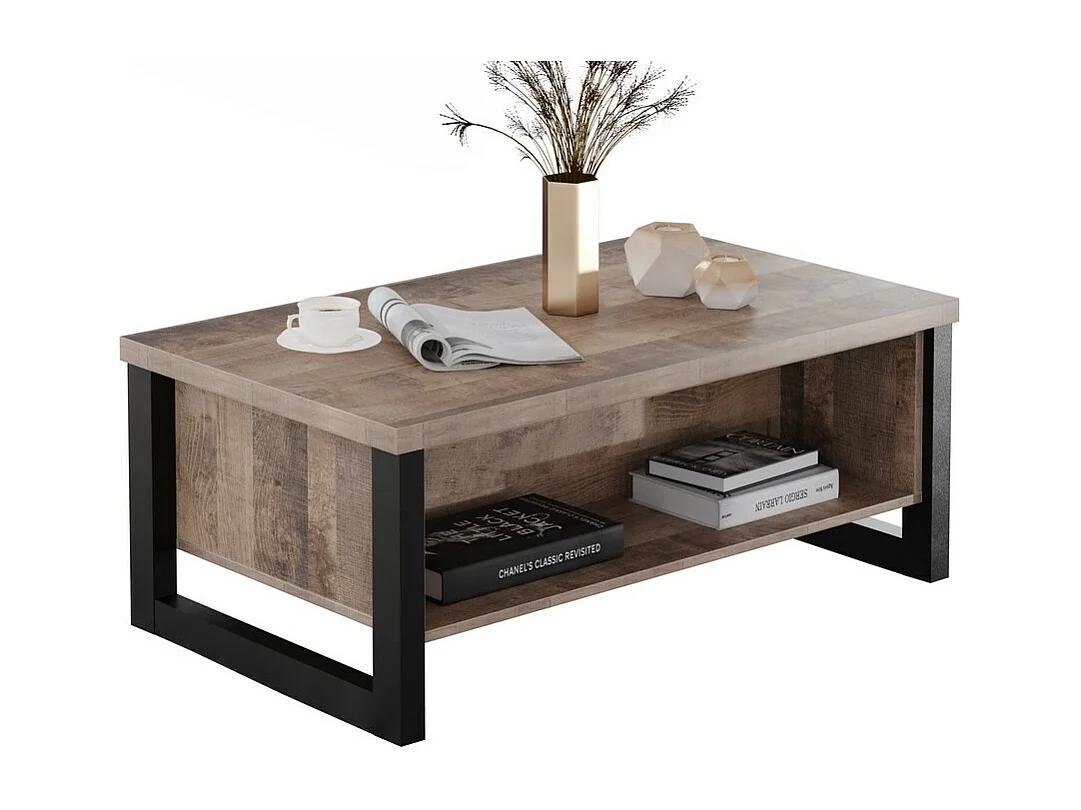 Koffietafel Emile, Bruin, 110x45x65 cm, Epikasa