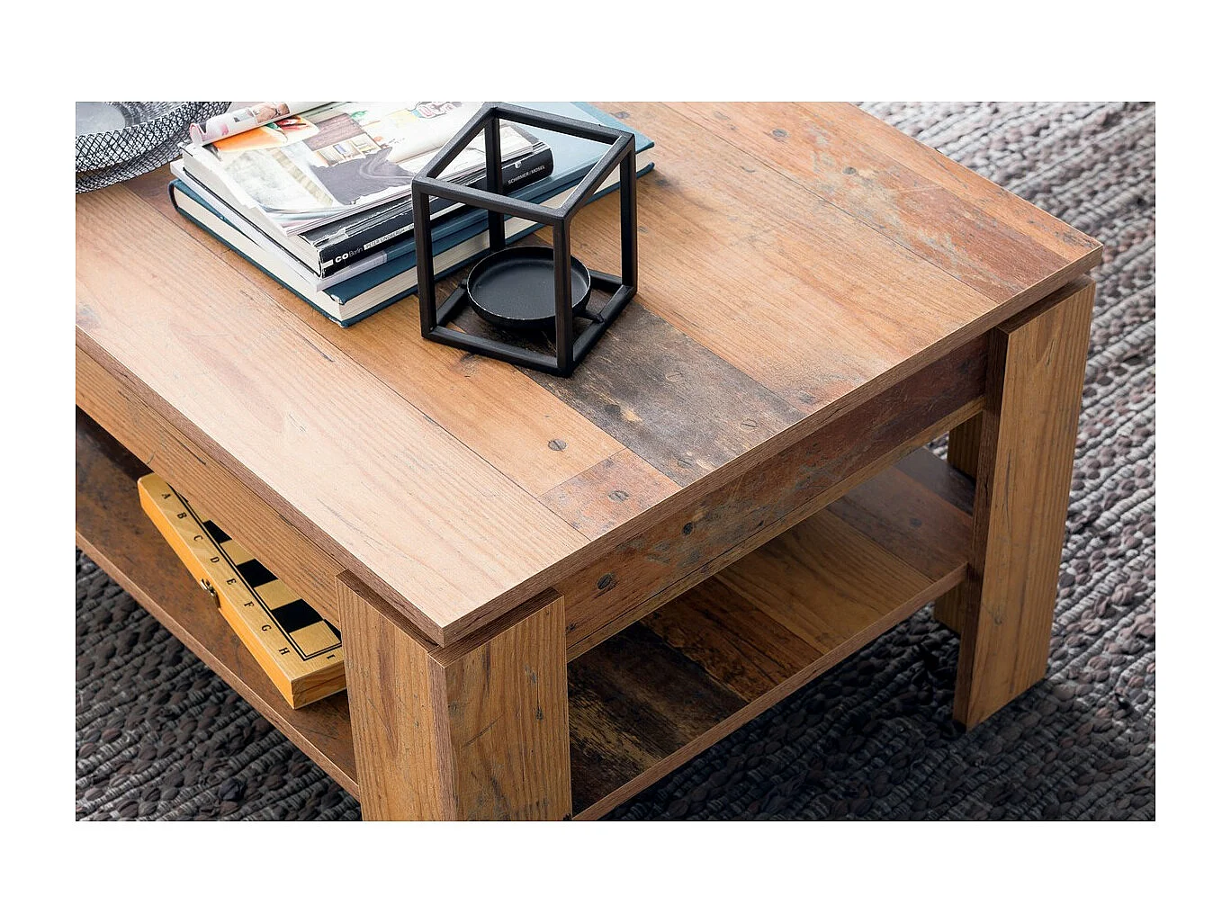 Koffietafel Indy, Bruin, 110x65x47 cm, Seven Design