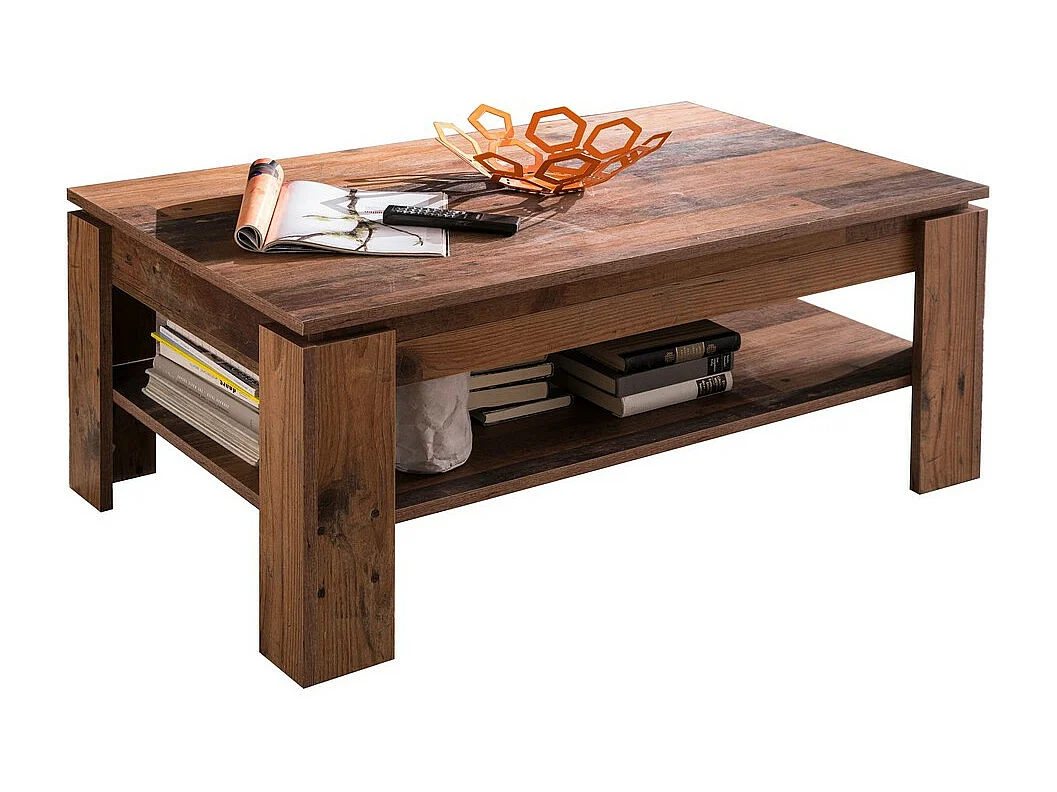 Koffietafel Indy, Bruin, 110x65x47 cm, Seven Design
