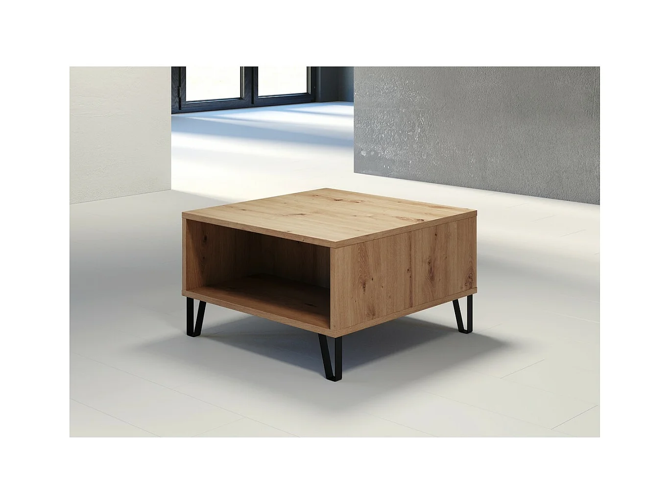 Koffietafel TouchWO, Bruin, 60x37x60 cm, Epikasa