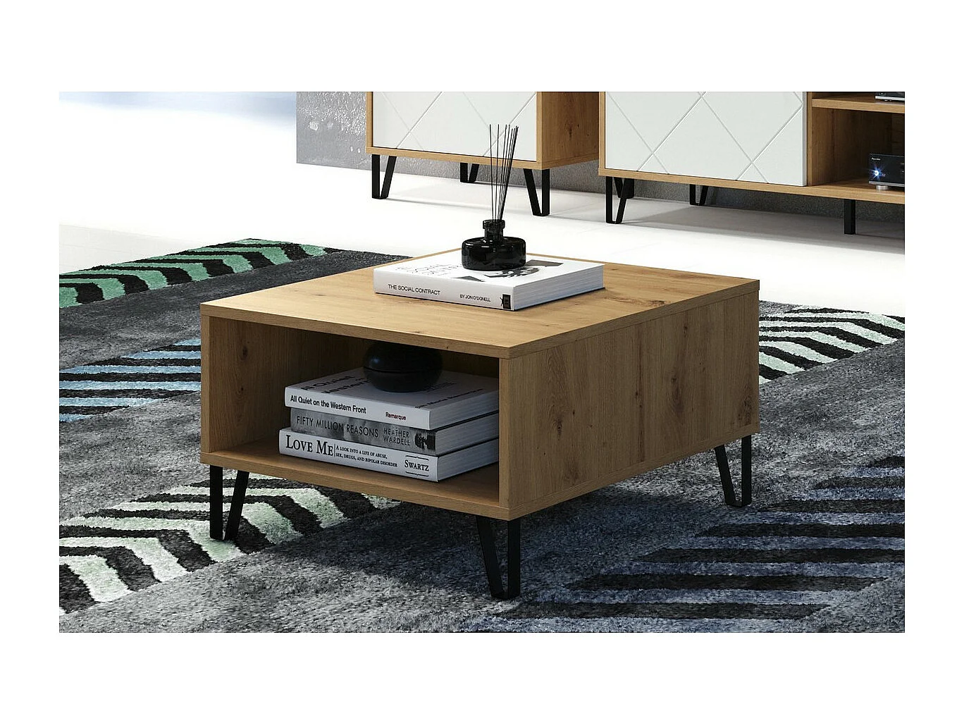 Koffietafel TouchWO, Bruin, 60x37x60 cm, Epikasa