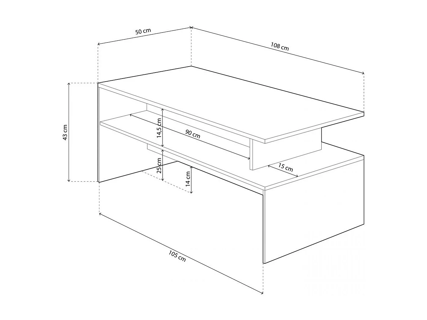 Mesa centro elevable Iri