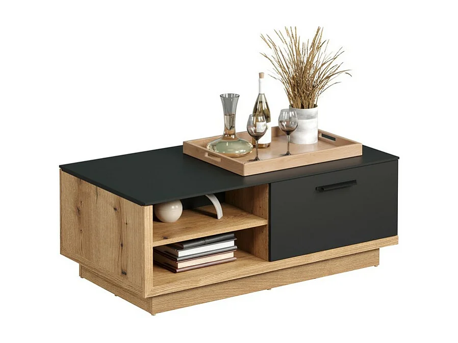 Table d'Appoint Synnax, Anthracite, 110x42x60 cm, Epikasa