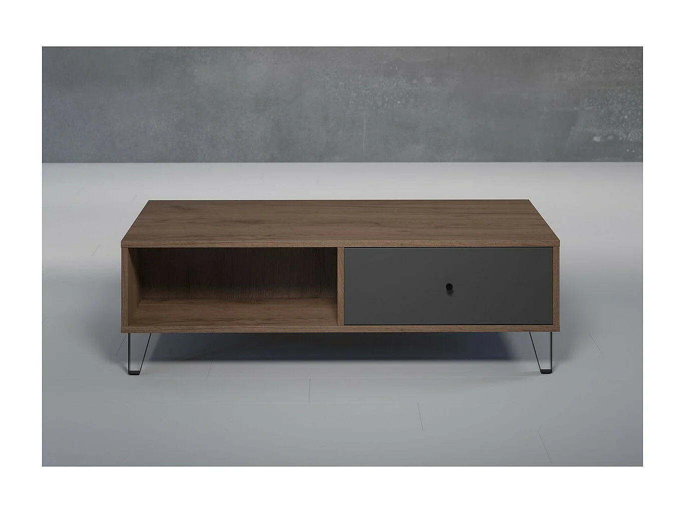Mesa de Centro Montez, Gris, 110x37x60 cm, Seven Design
