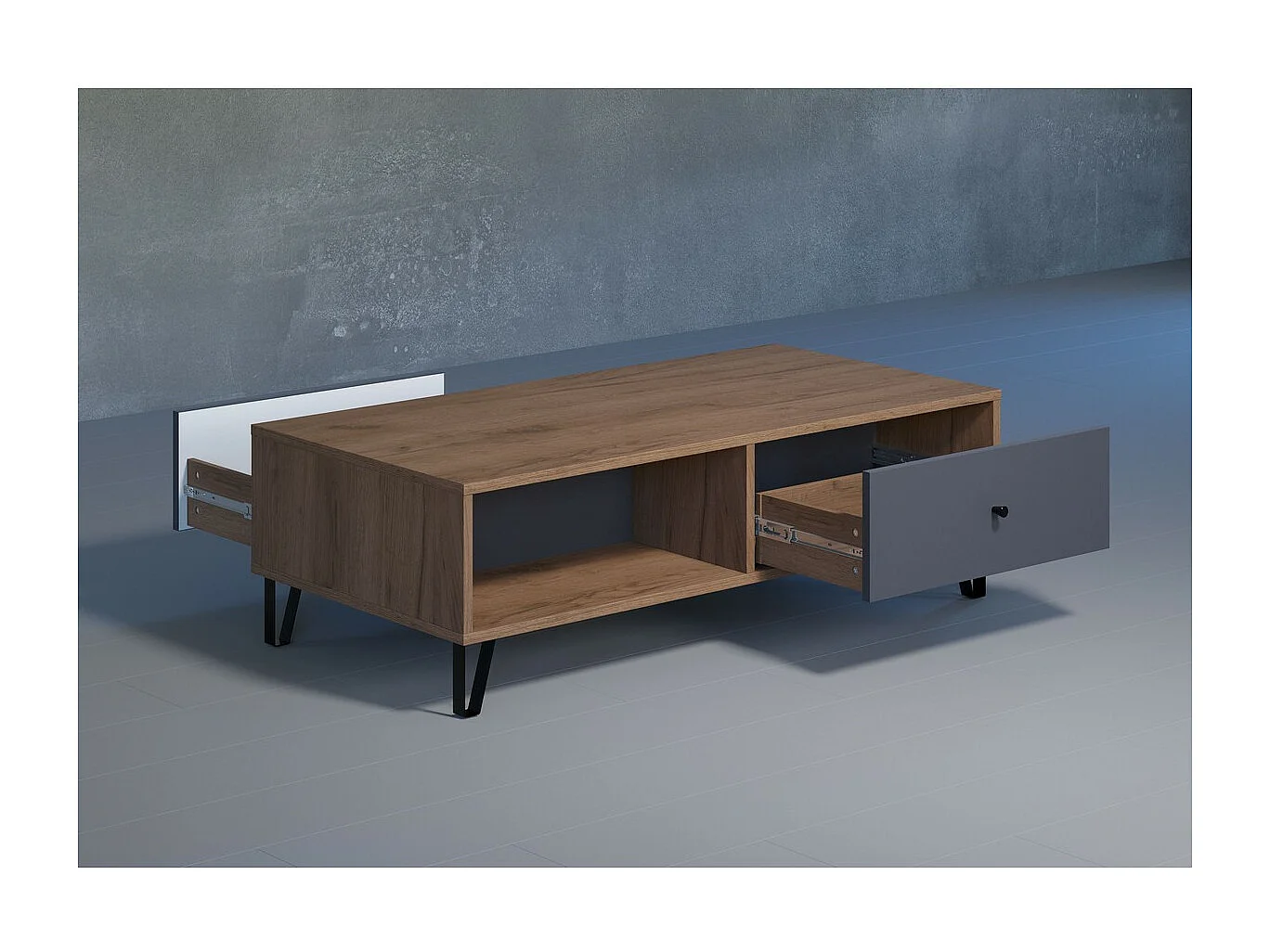 Mesa de Centro Montez, Gris, 110x37x60 cm, Seven Design